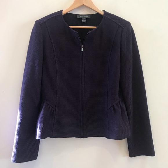 St. John Jackets & Blazers - St John Purple Peplum Jacket 10